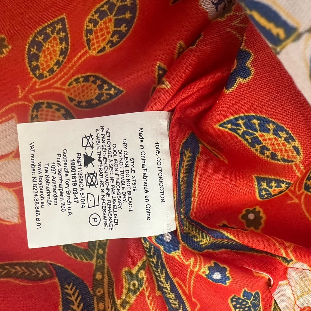 Tory Burch Red Floral Blouse - Picture 8 of 10